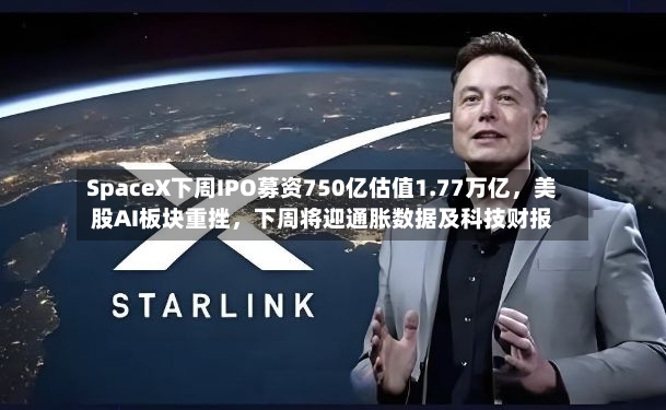 SpaceX下周IPO募资750亿估值1.77万亿，美股AI板块重挫	，下周将迎通胀数据及科技财报-第2张图片