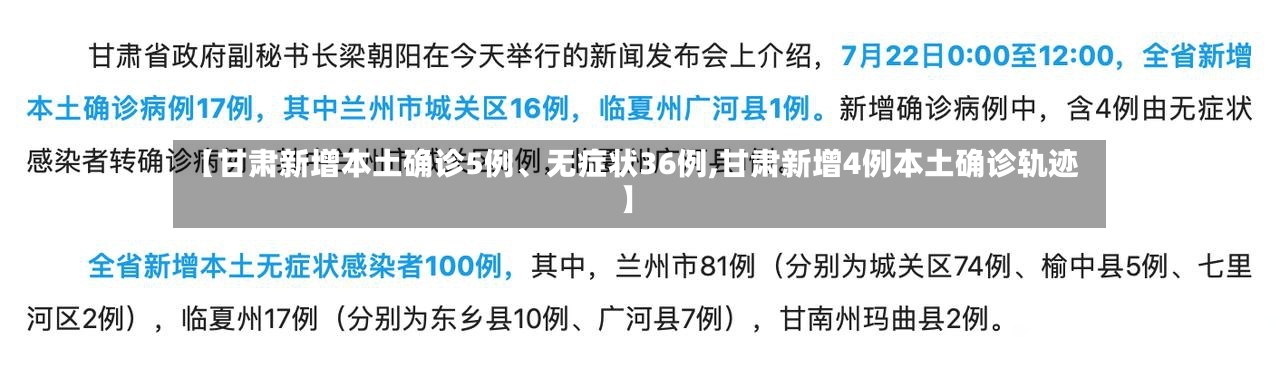 【甘肃新增本土确诊5例	、无症状36例,甘肃新增4例本土确诊轨迹】-第2张图片