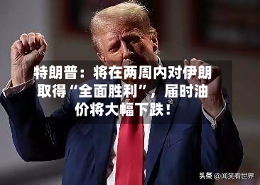 特朗普：将在两周内对伊朗取得“全面胜利”	，届时油价将大幅下跌！-第2张图片