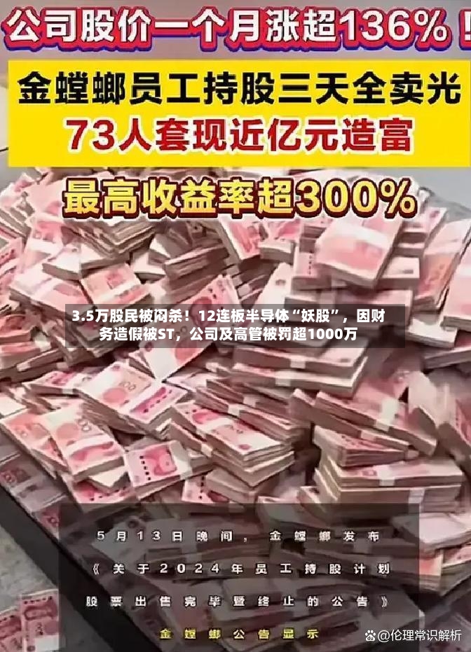 3.5万股民被闷杀！12连板半导体“妖股”，因财务造假被ST	，公司及高管被罚超1000万-第3张图片