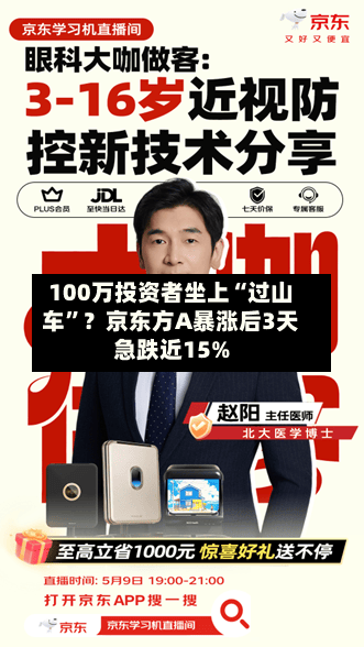 100万投资者坐上“过山车”？京东方A暴涨后3天急跌近15%-第2张图片