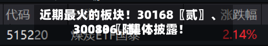 近期最火的板块！30168〖贰〗、30080〖陆〗、300136，集体披露！-第2张图片