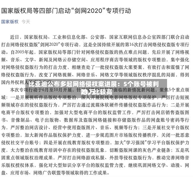 比亚迪公布多起网络侵权案进展：5个账号被判赔，比较高21万-第3张图片