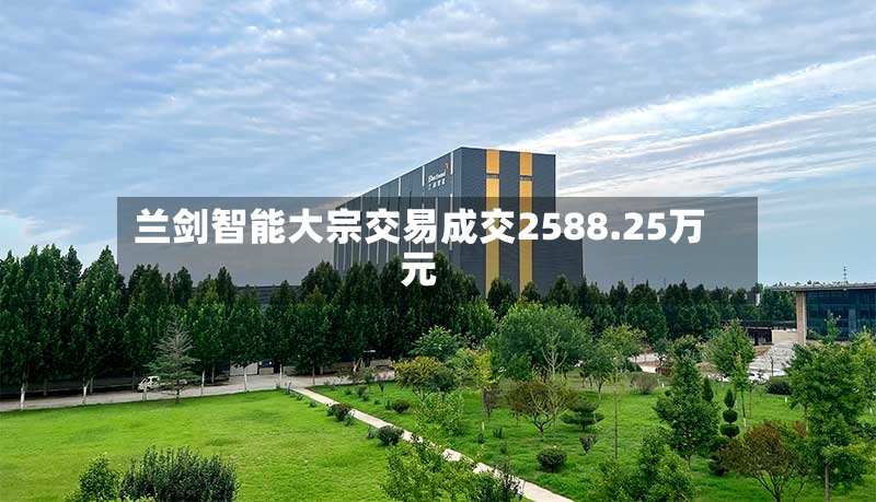兰剑智能大宗交易成交2588.25万元