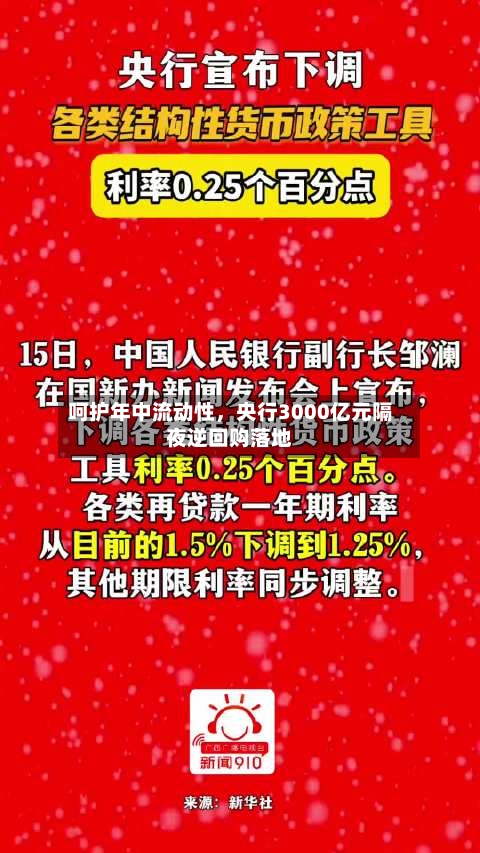 呵护年中流动性，央行3000亿元隔夜逆回购落地-第2张图片