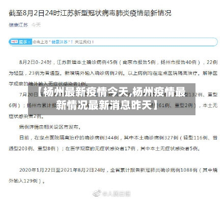 【杨州最新疫情今天,杨州疫情最新情况最新消息昨天】-第2张图片