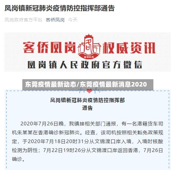 东莞疫情最新动态/东莞疫情最新消息2020-第3张图片