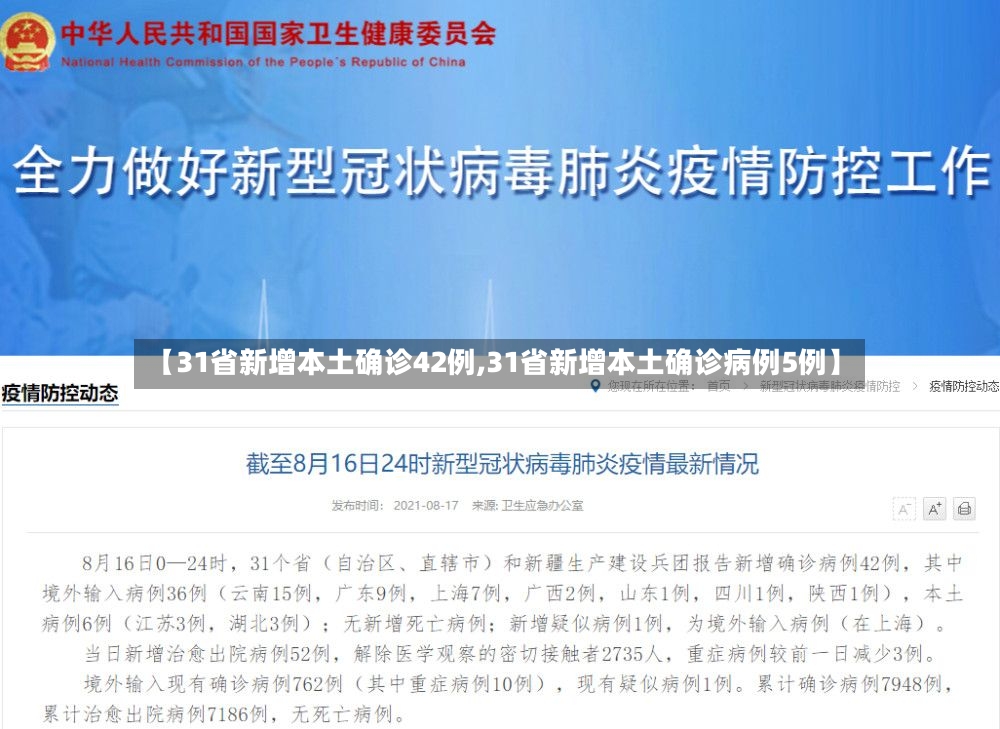 【31省新增本土确诊42例,31省新增本土确诊病例5例】-第2张图片
