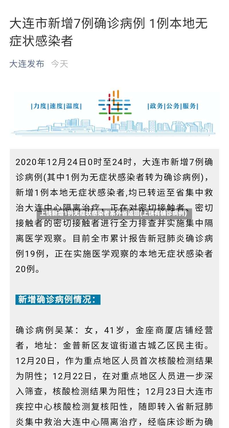 上饶新增1例无症状感染者系外省返回(上饶有确诊病例)-第2张图片