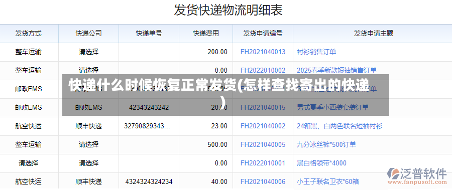 快递什么时候恢复正常发货(怎样查找寄出的快递)-第2张图片