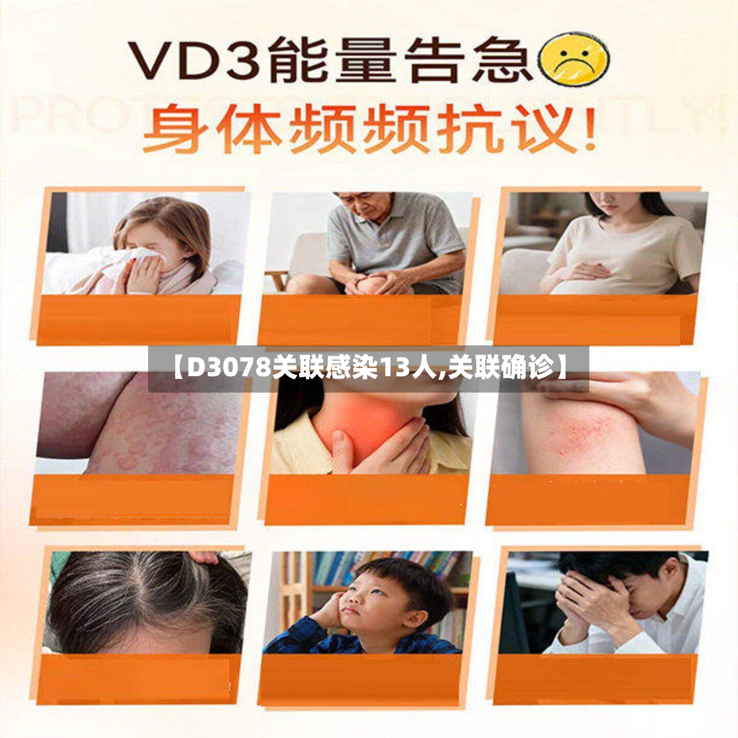 【D3078关联感染13人,关联确诊】