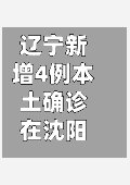 辽宁新增4例本土确诊在沈阳(辽宁新增7例本土确诊病例沈阳)