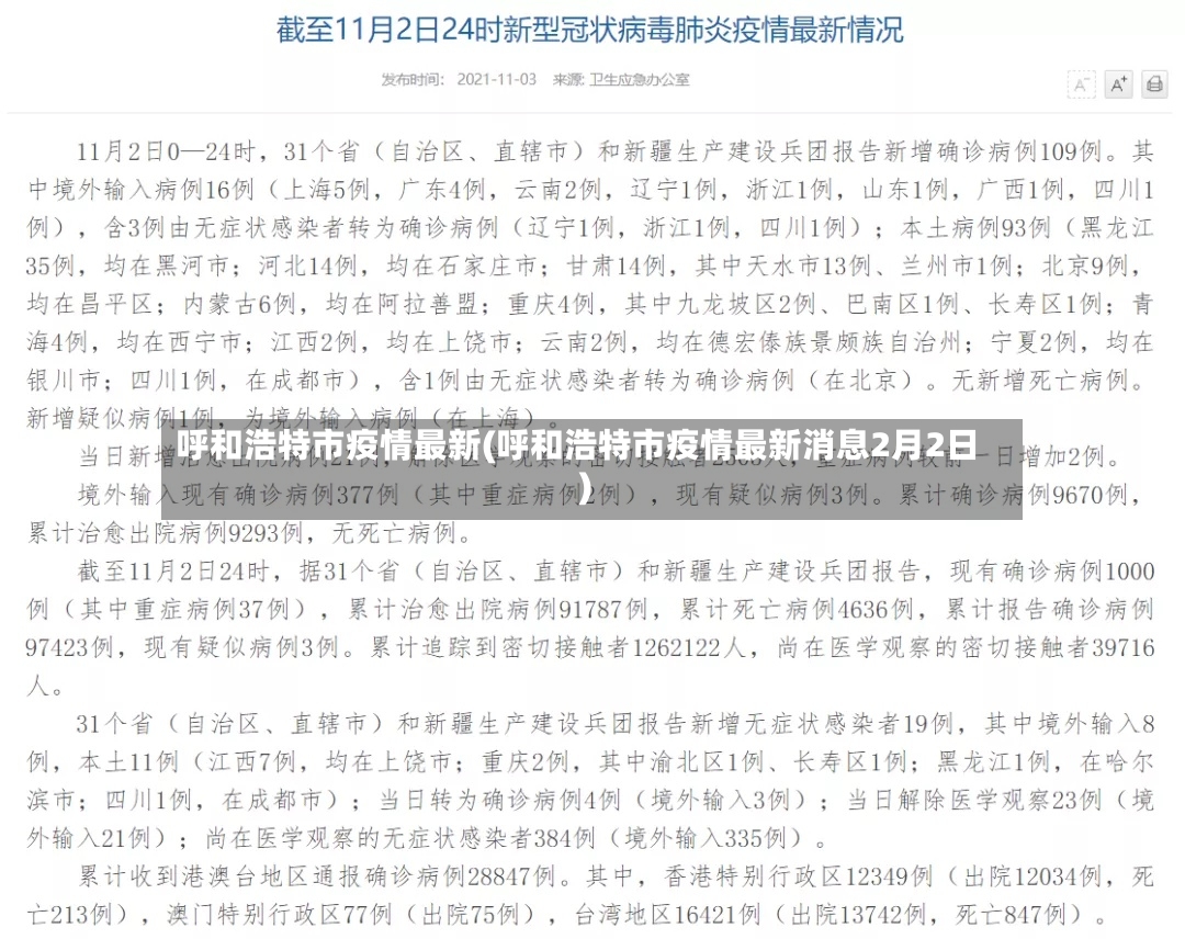 呼和浩特市疫情最新(呼和浩特市疫情最新消息2月2日)-第2张图片