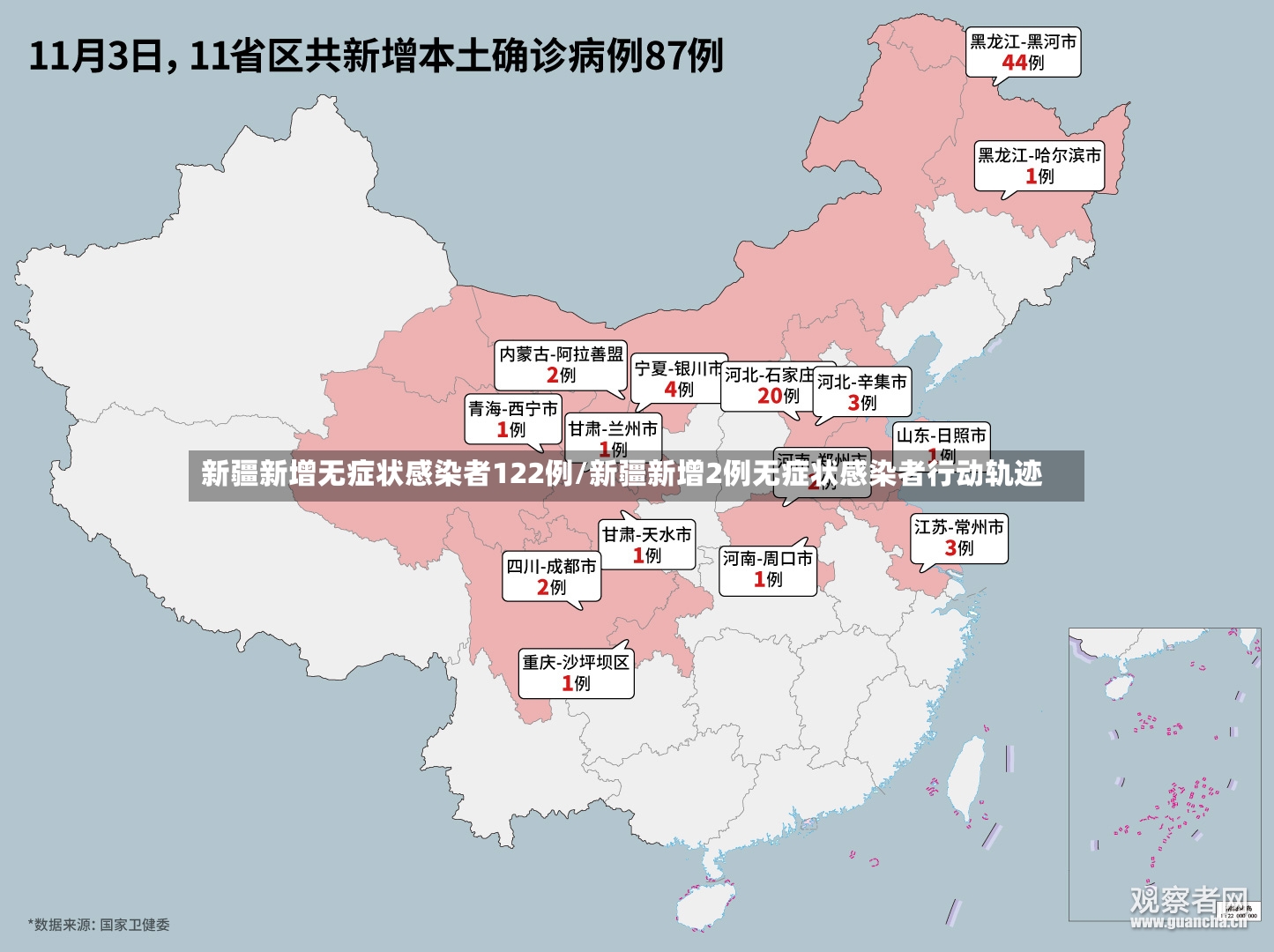 新疆新增无症状感染者122例/新疆新增2例无症状感染者行动轨迹