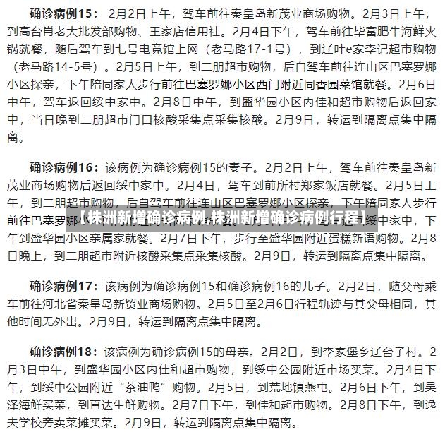 【株洲新增确诊病例,株洲新增确诊病例行程】-第2张图片