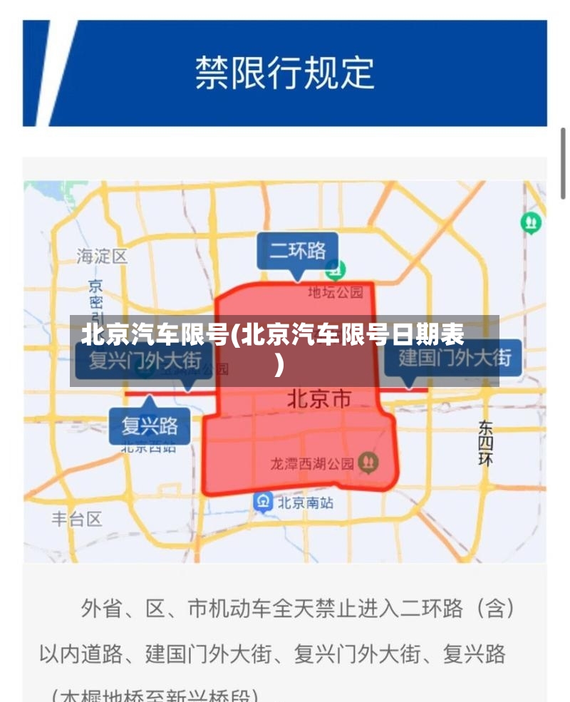 北京汽车限号(北京汽车限号日期表)-第2张图片