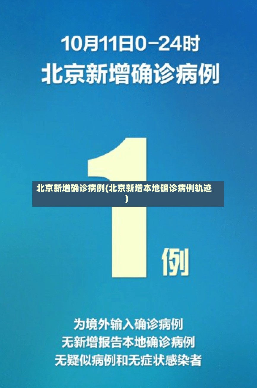 北京新增确诊病例(北京新增本地确诊病例轨迹)