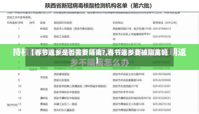 【春节返乡是否需要隔离?,春节返乡要被隔离吗】-第2张图片
