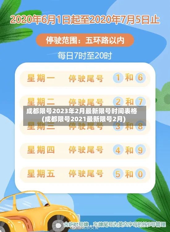 成都限号2023年2月最新限号时间表格(成都限号2021最新限号2月)