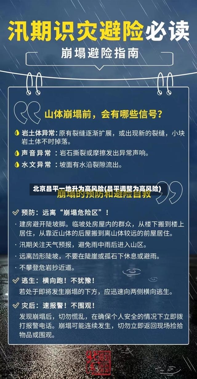 北京昌平一地升为高风险(昌平调整为高风险)