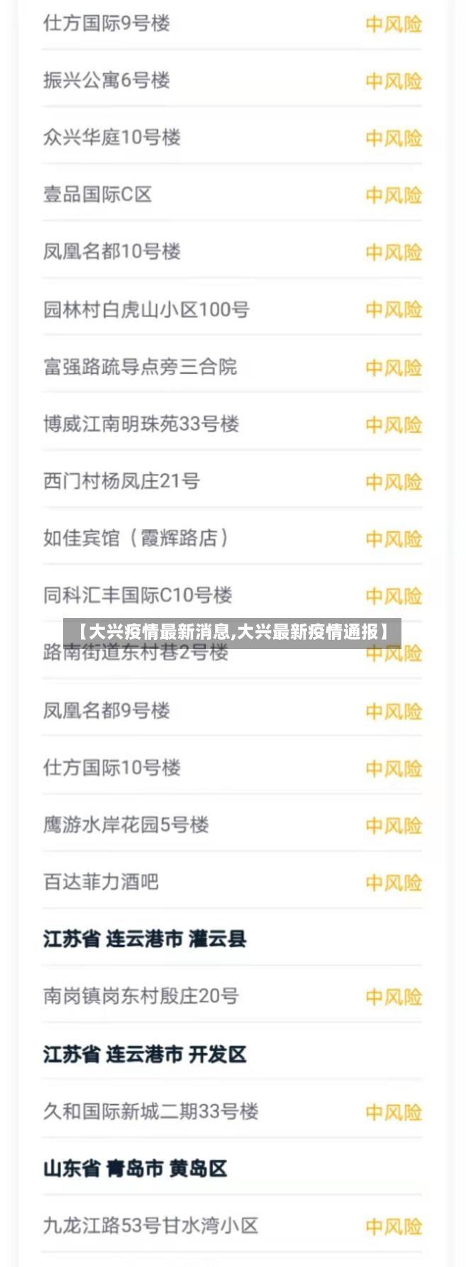 【大兴疫情最新消息,大兴最新疫情通报】