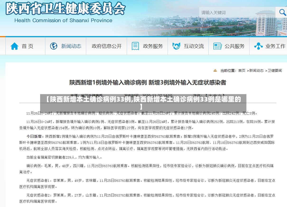 【陕西新增本土确诊病例33例,陕西新增本土确诊病例33例是哪里的】-第3张图片