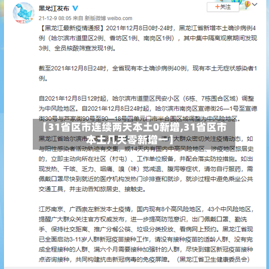 【31省区市连续两天本土0新增,31省区市本土几天零新增一】-第3张图片